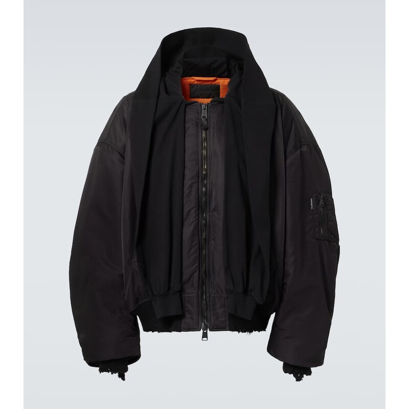 Balenciaga Incognito hooded bomber jacket