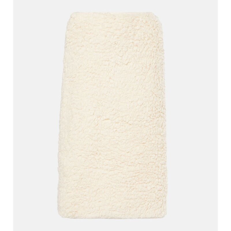 Jil Sander Cotton fleece midi skirt