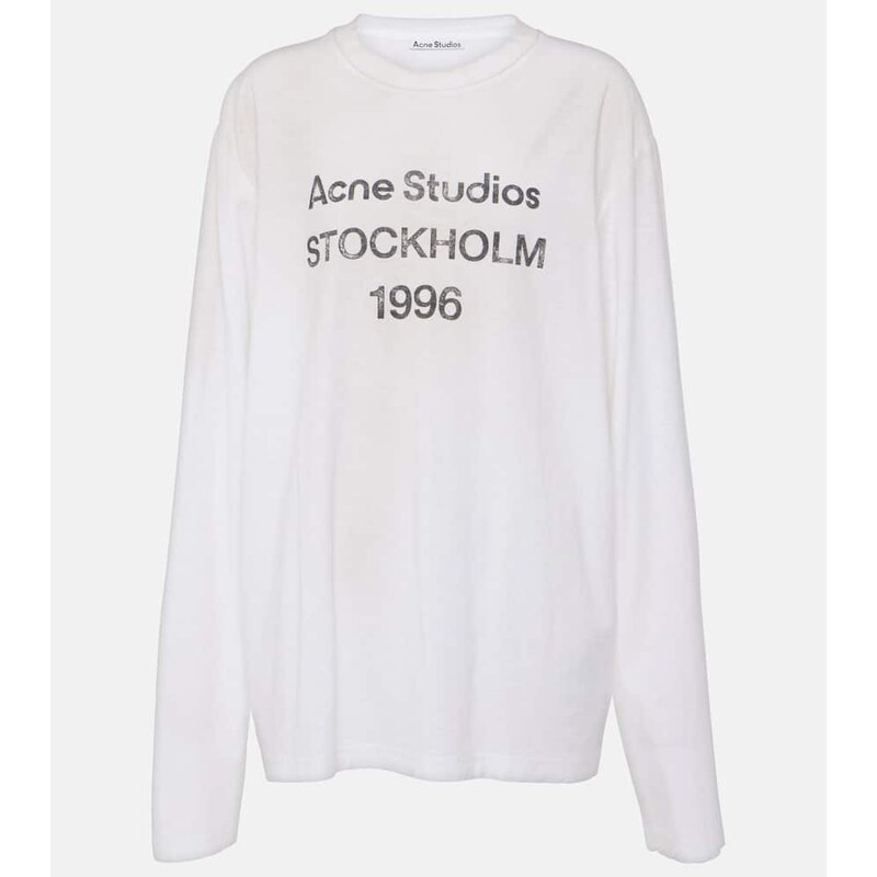 Acne Studios Logo oversized cotton-blend T-shirt