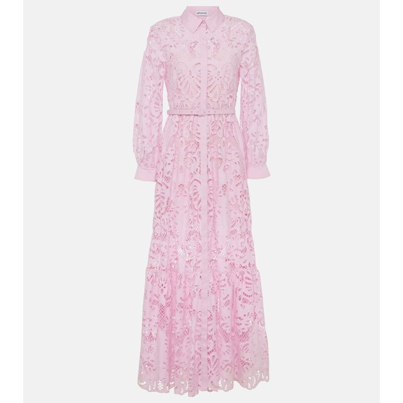 Self-Portrait Cotton lace shirt dress