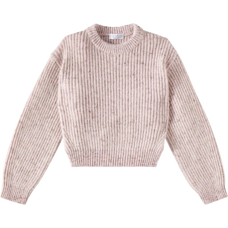 Brunello Cucinelli Kids Wool and mohair-blend tweed sweater