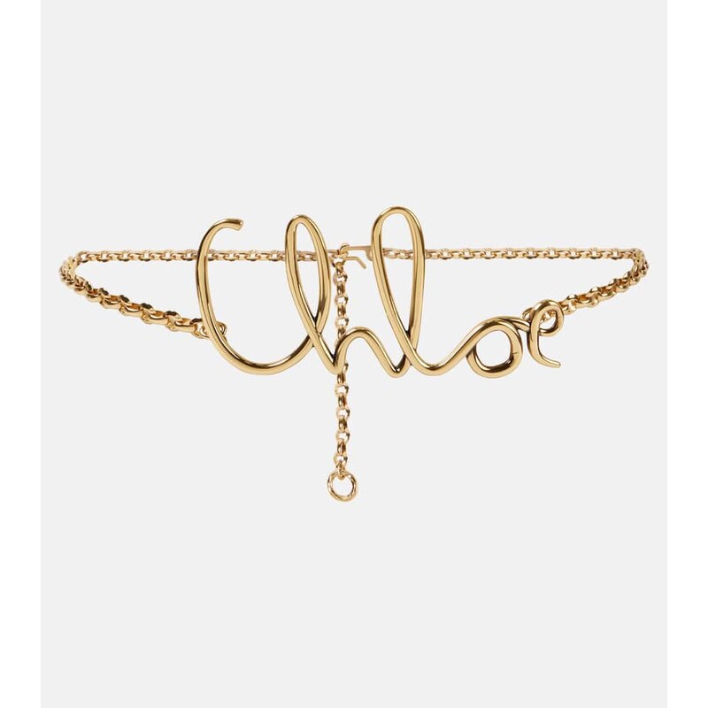 Dámský pásek Chloé v barvě Vintage Gold