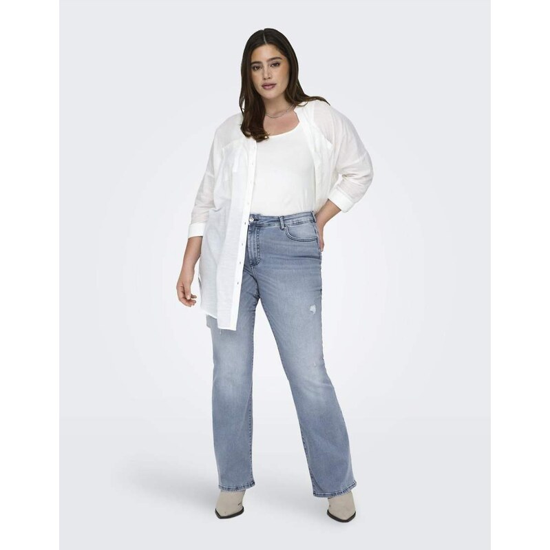 ONLY Curve Flared fit jeans in light blue 115498824
