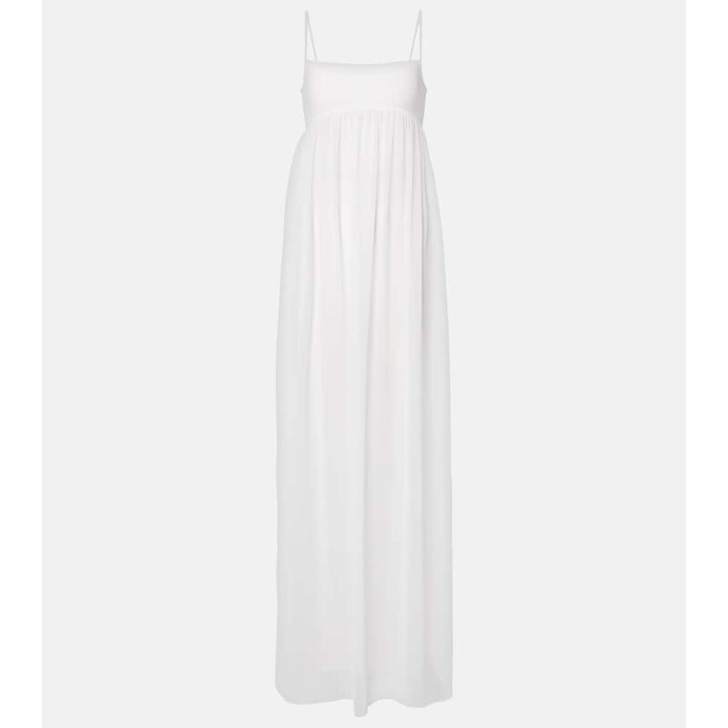 Jacquemus Peplo jersey and muslin maxi dress