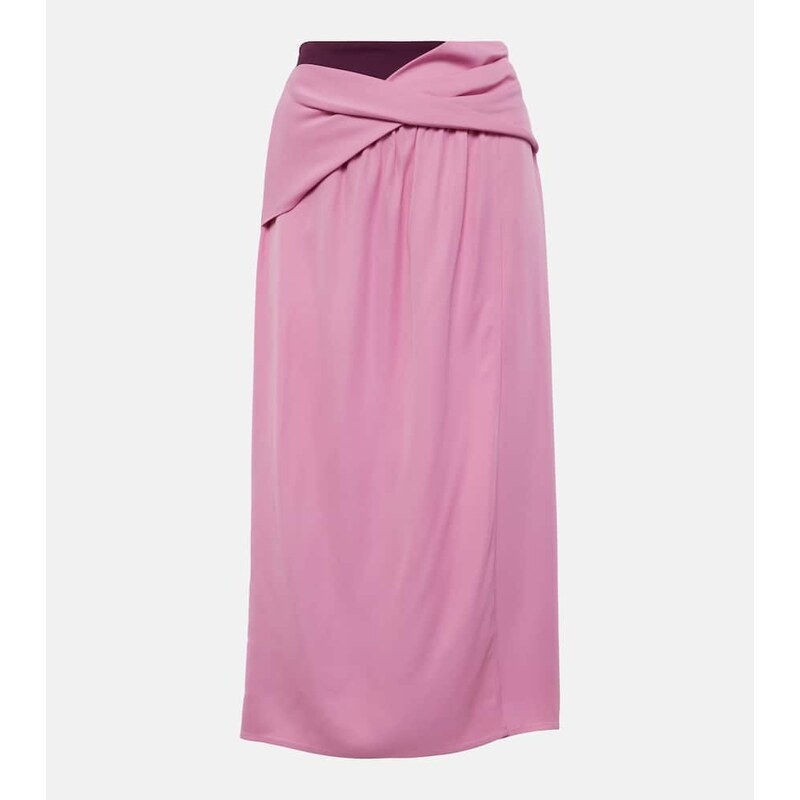 JW Anderson Colorblocked draped midi skirt