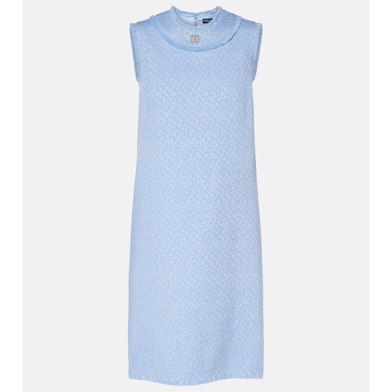 Dolce&Gabbana DG wool-blend tweed minidress
