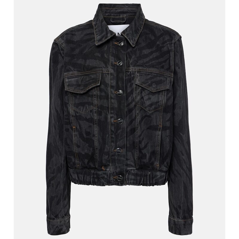 Ganni Printed denim jacket