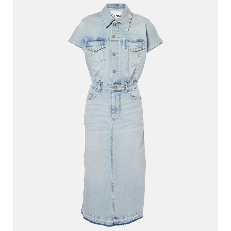 Ganni Denim midi dress