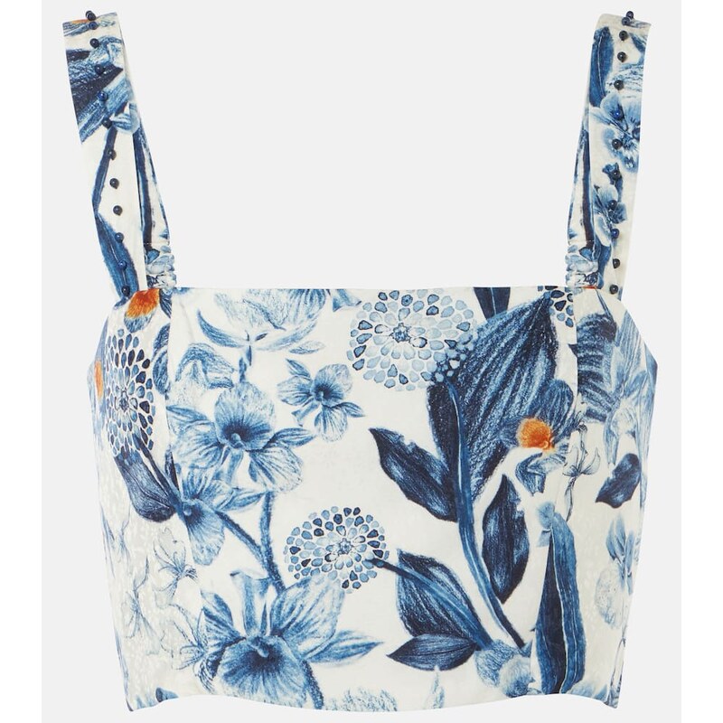 Agua by Agua Bendita Cacao floral crop top
