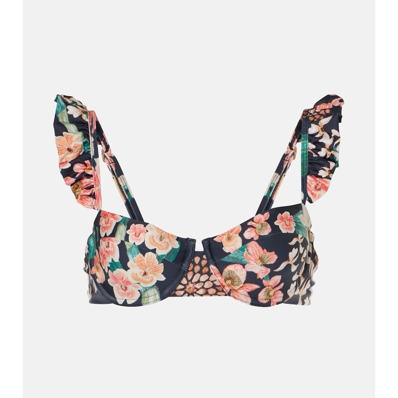 Agua by Agua Bendita Kiwi Danza floral bikini top