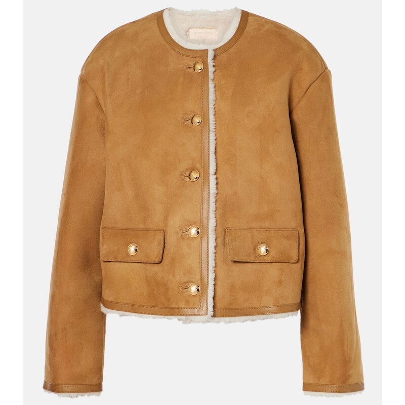 Nili Lotan Zanie shearling-lined suede jacket
