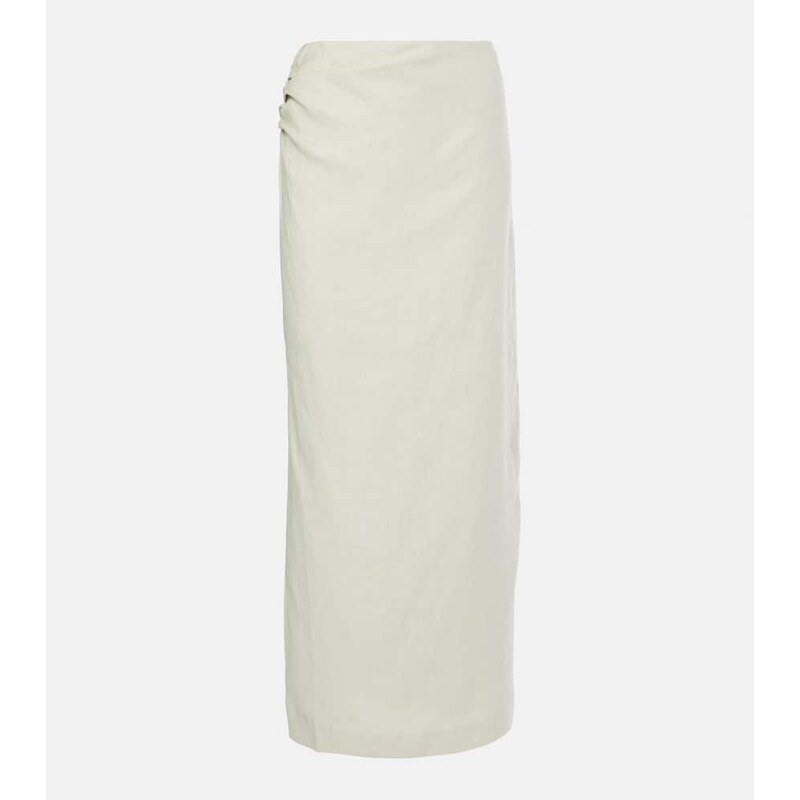 SIR Iris asymmetric linen maxi skirt