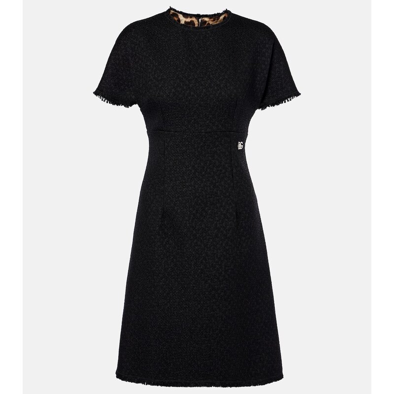 Dolce&Gabbana DG wool-blend tweed minidress