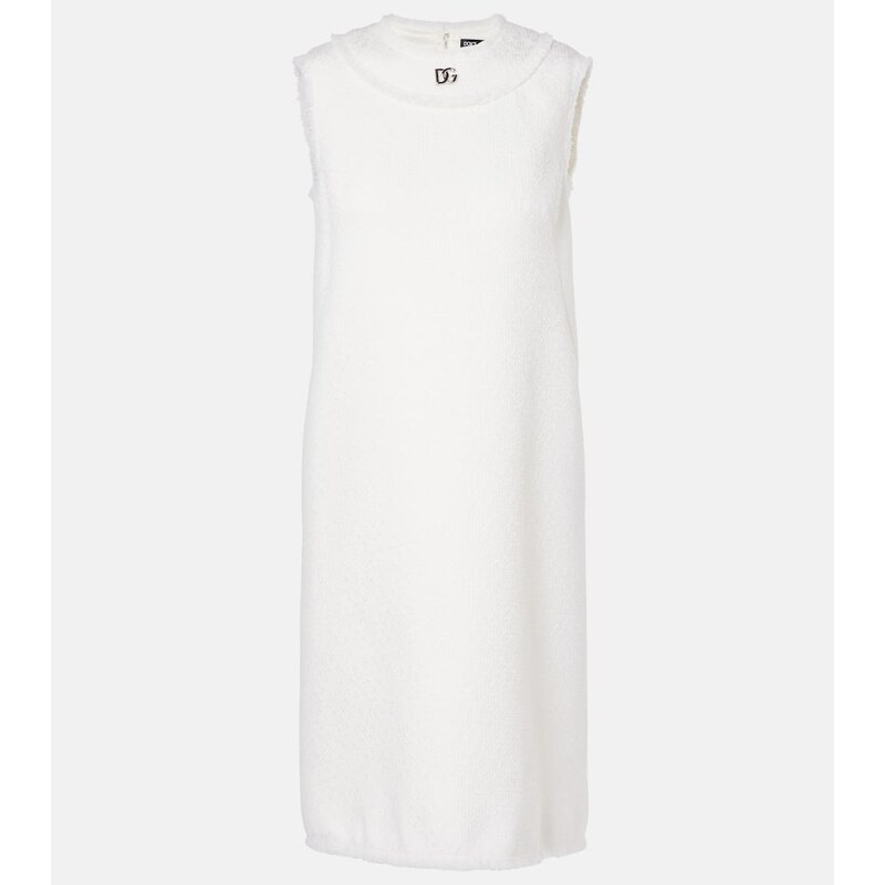 Dolce&Gabbana DG wool-blend tweed shift dress