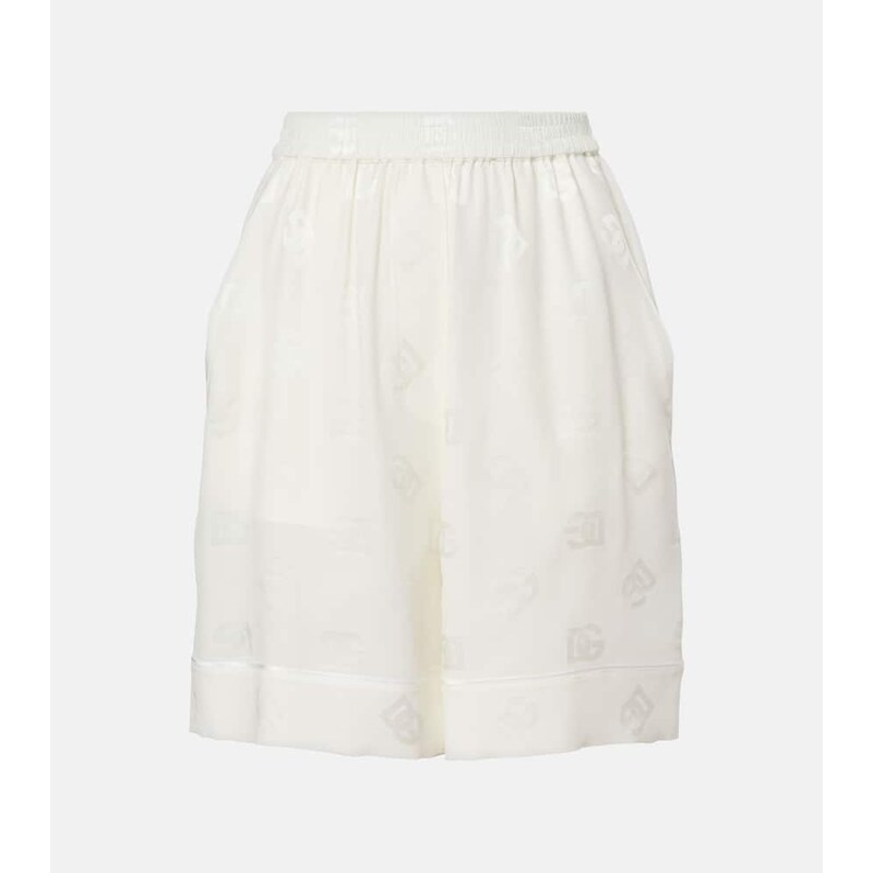 Dolce&Gabbana DG silk satin jacquard shorts