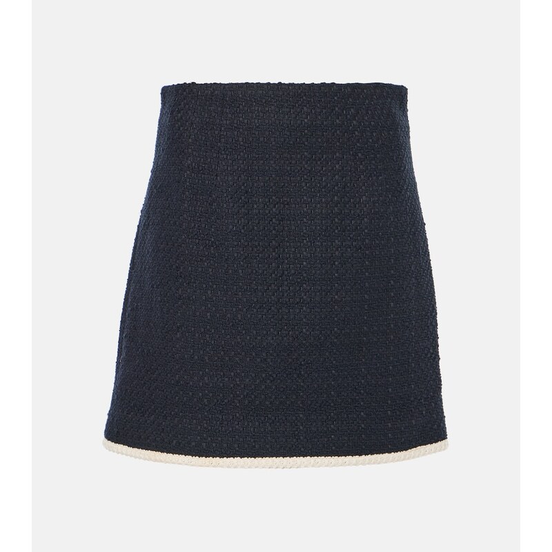 Veronica Beard Roman cotton-blend tweed miniskirt
