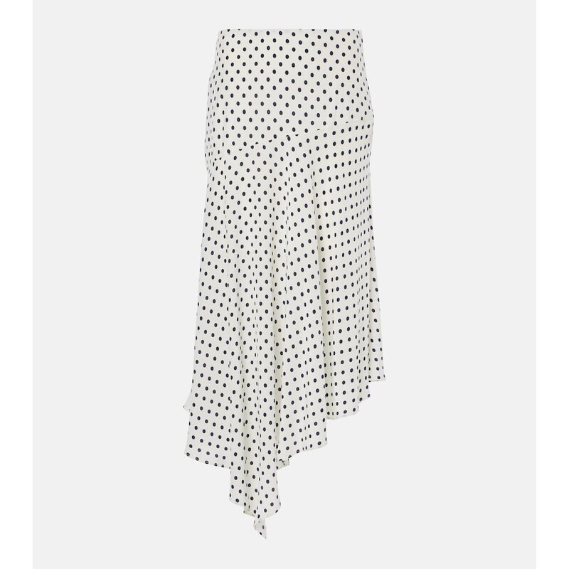 Veronica Beard Rosemary polka-dot silk-blend midi skirt