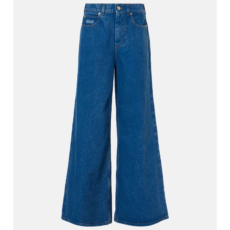 Marni Logo wide-leg jeans