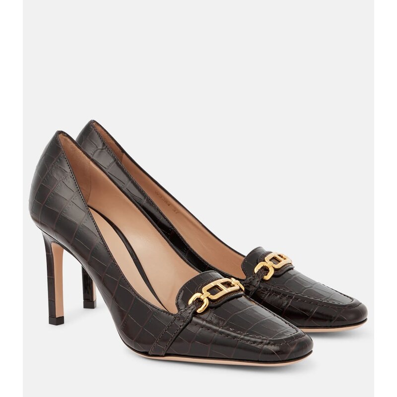 Lodičky Tom Ford Whitney 85 z krokodýlích kůží v barvě Espresso