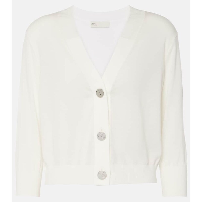Tory Burch Cropped cotton cardigan