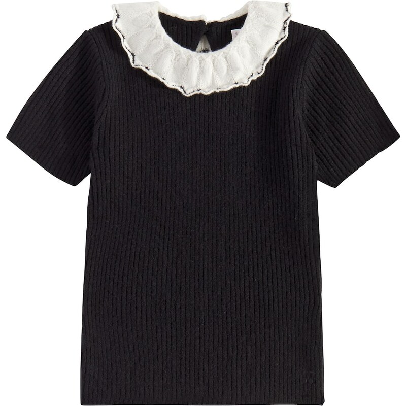 Bonpoint GÃnie ruffle-trimmed wool sweater