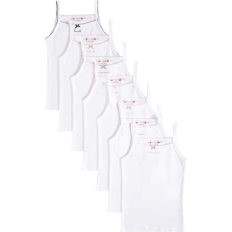 Bonpoint Set of 7 cotton jersey tank tops