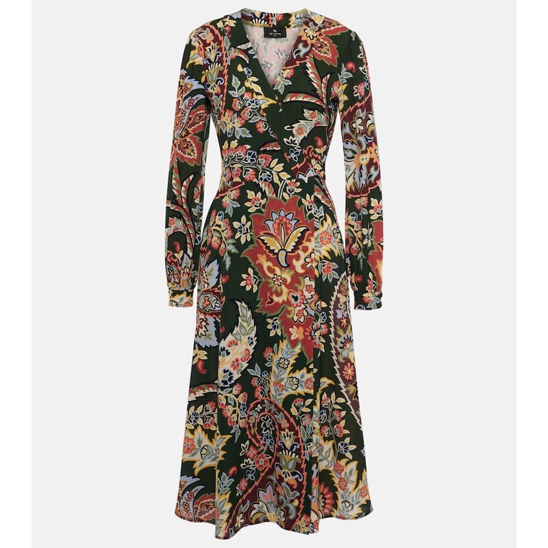Etro Printed wrap dress
