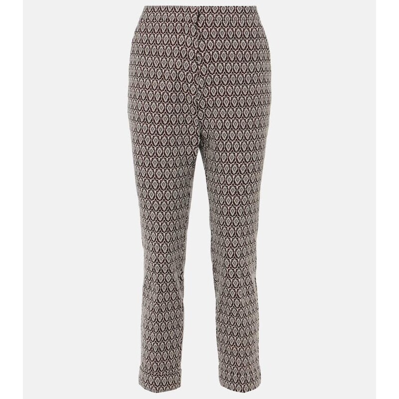 Etro Printed cotton-blend cropped pants