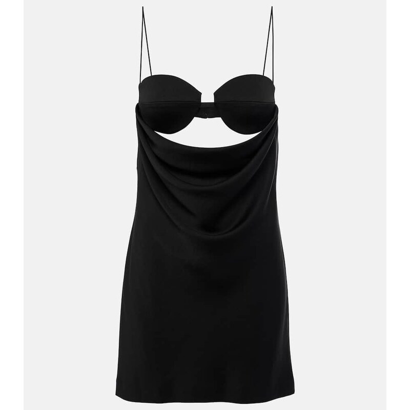 Alex Perry Cutout draped satin crÃªpe minidress