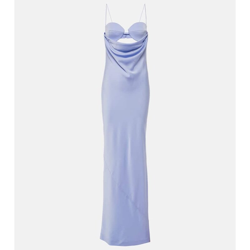 Alex Perry Cutout draped satin crÃªpe gown