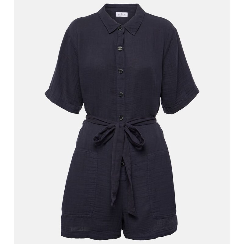 Velvet Dane belted romper