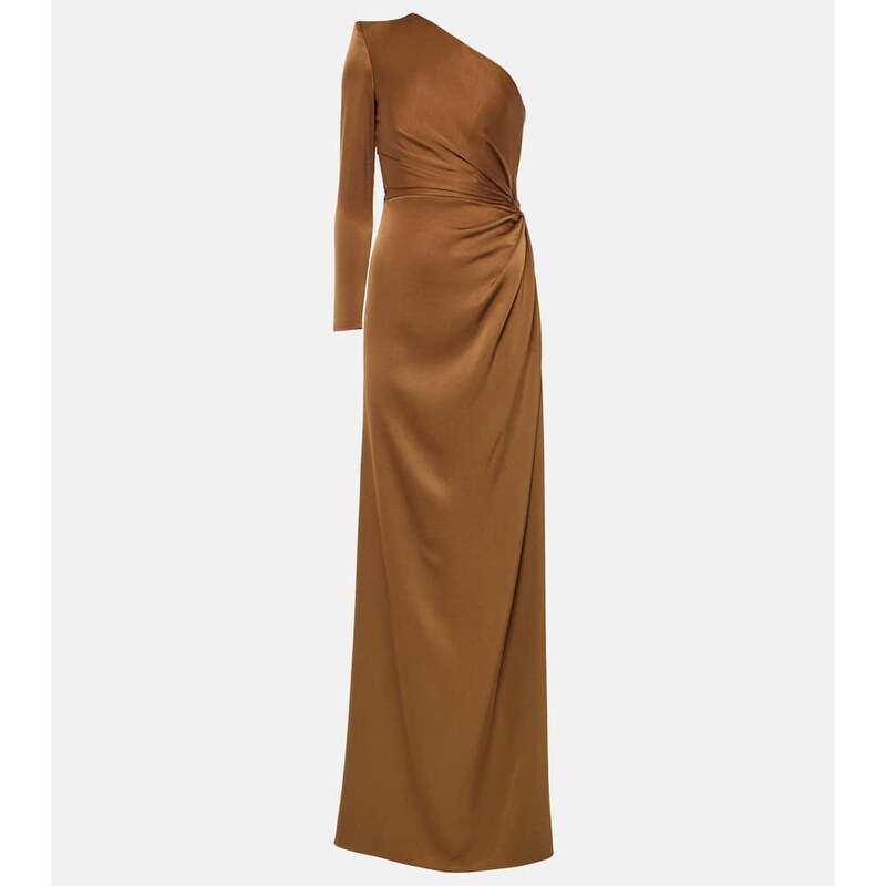 Alex Perry One-shoulder satin gown