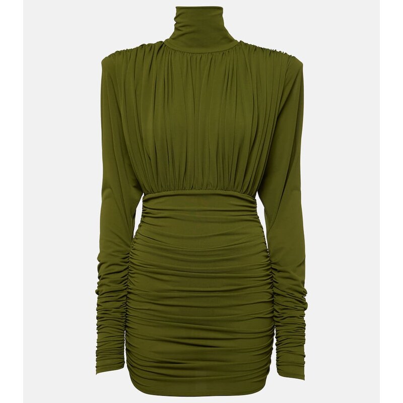 Alex Perry Ruched crÃªpe jersey minidress