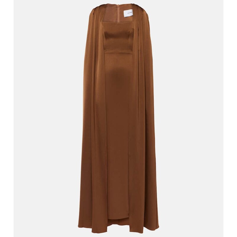 Alex Perry Caped satin gown