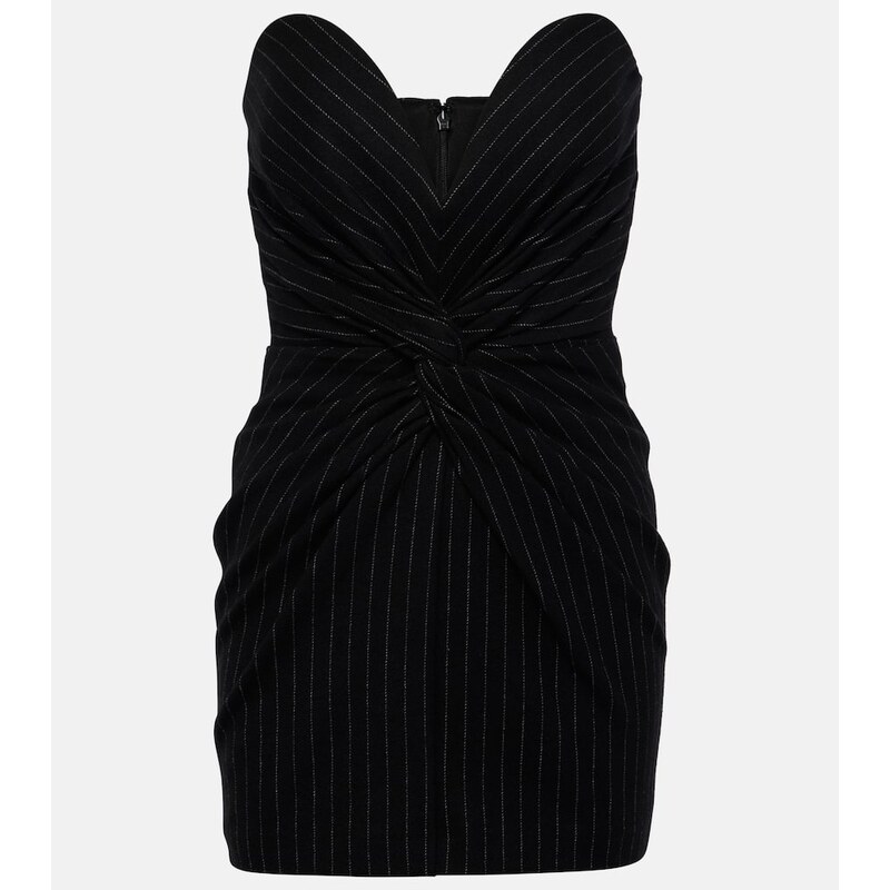 Alex Perry Pinstripe strapless minidress