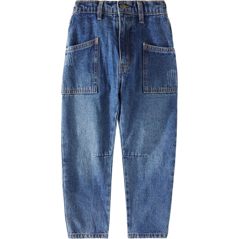 Rylee + Cru Mid-rise wide-leg jeans