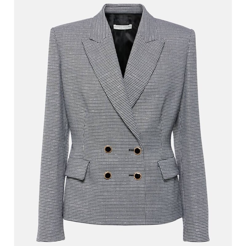 Alessandra Rich Houndstooth wool-blend jacket