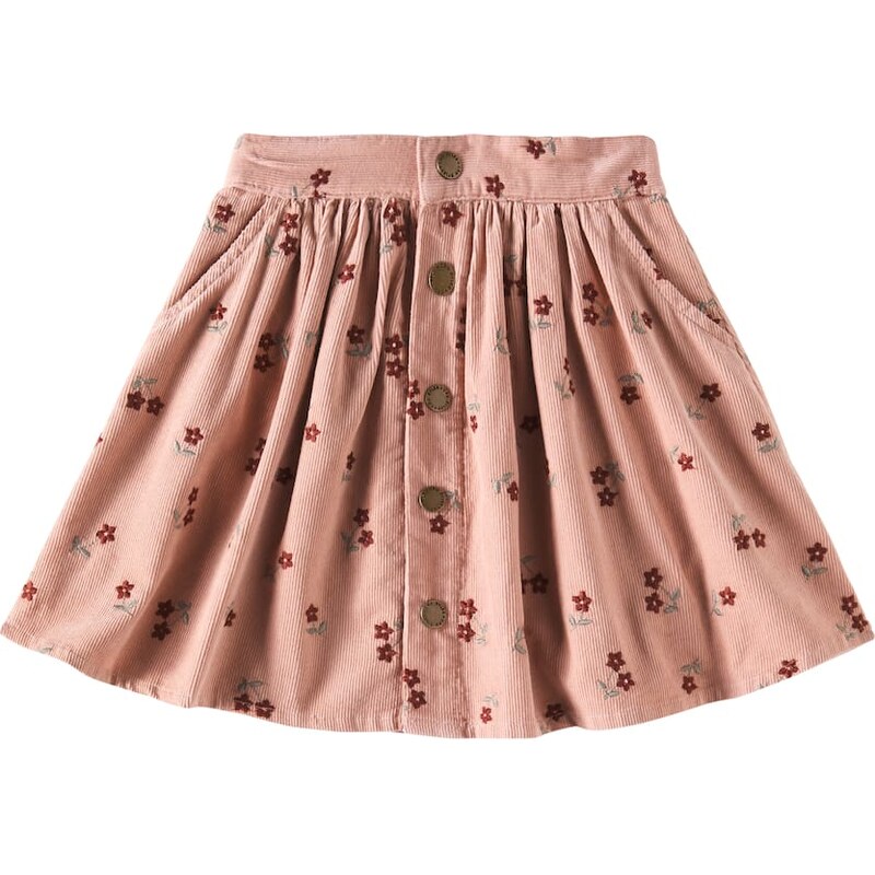 Rylee + Cru Blossom embroidered cotton skirt