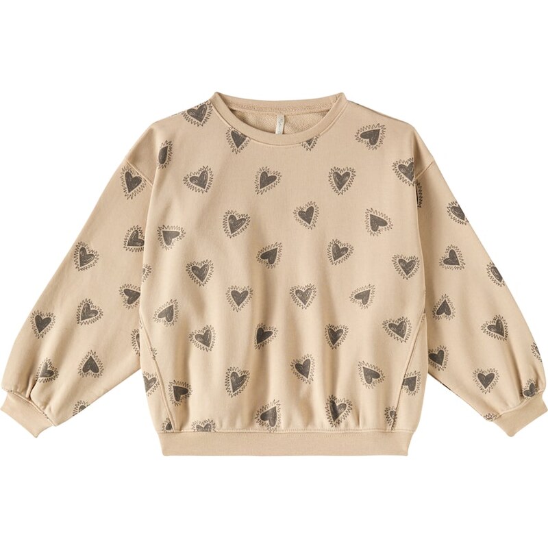Rylee + Cru Printed cotton-blend fleece sweatshirt