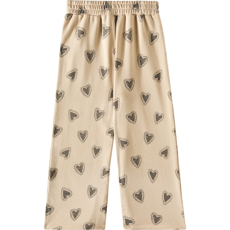 Rylee + Cru Hearts cotton-blend wide-leg pants