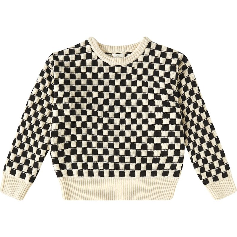 Rylee + Cru Checked cotton-blend sweater
