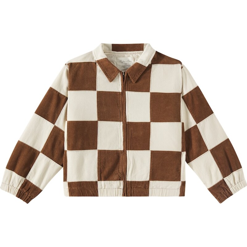 Rylee + Cru Checked cotton jacket