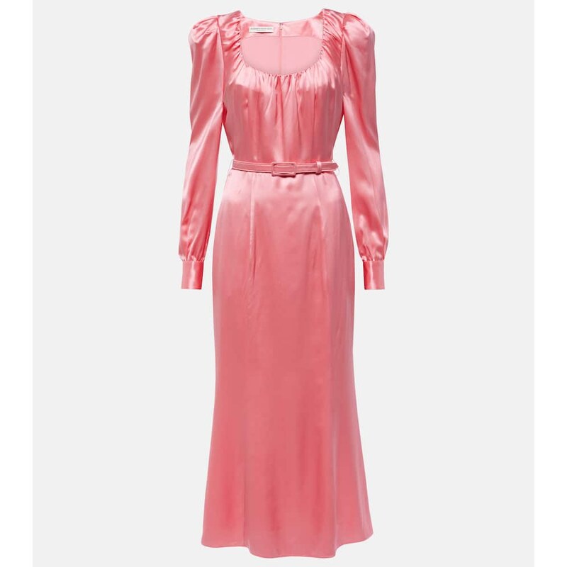 Alessandra Rich Silk satin midi dress