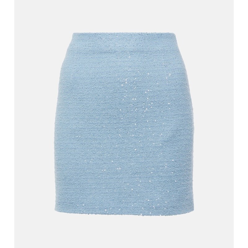 Alessandra Rich Sequined tweed miniskirt