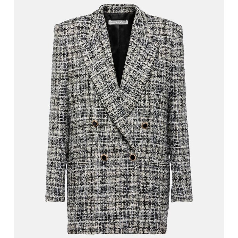 Alessandra Rich Wool lamÃ tweed blazer