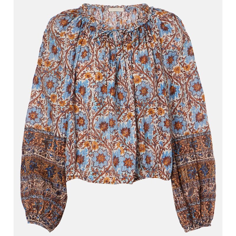 Ulla Johnson Silva printed cotton-blend blouse