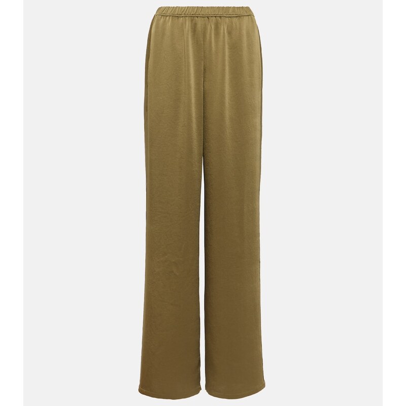 Vince Low-rise satin wide-leg pants