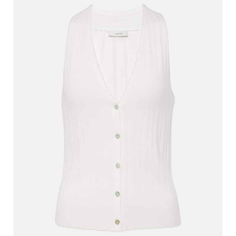 Vince Cotton-blend tank top