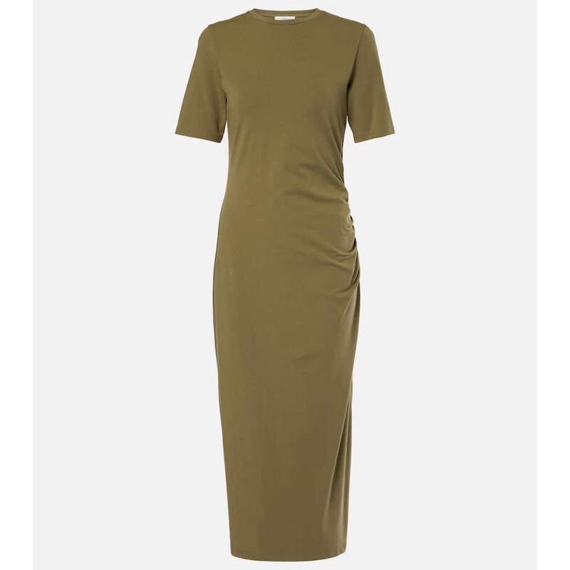 Vince Cotton-blend jersey midi dress