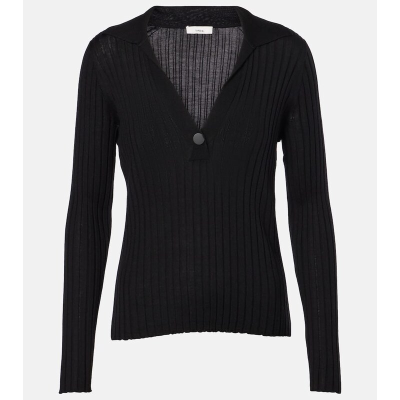 Vince Wool and silk-blend top